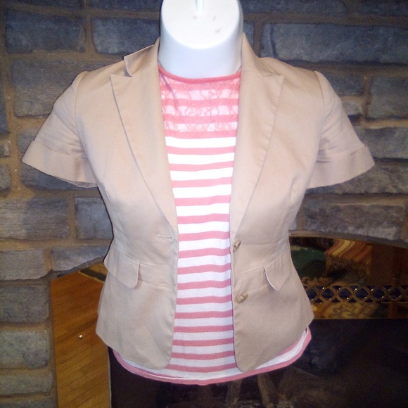 NEW Banana Republic Khaki Stretch Blazer - Picture 1 of 7